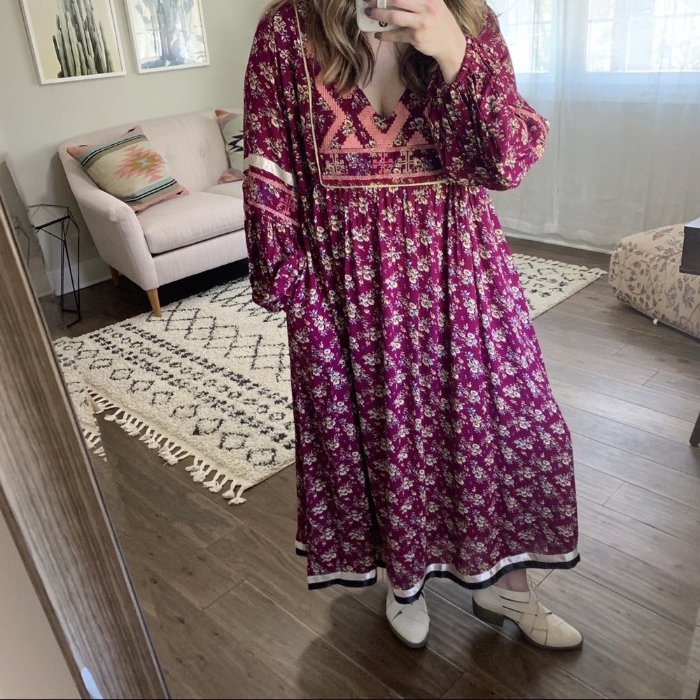 Pretty As A Picture Floral Midi Dress 3X Plus Size - Picture 5 of 8